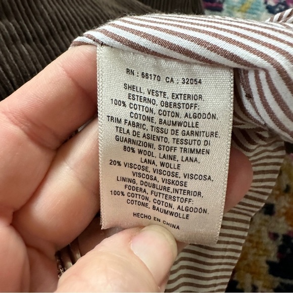 Anthropologie Maeve Brown Corduroy Green Plaid Wool Academia Skirt 2 - Picture 5 of 8